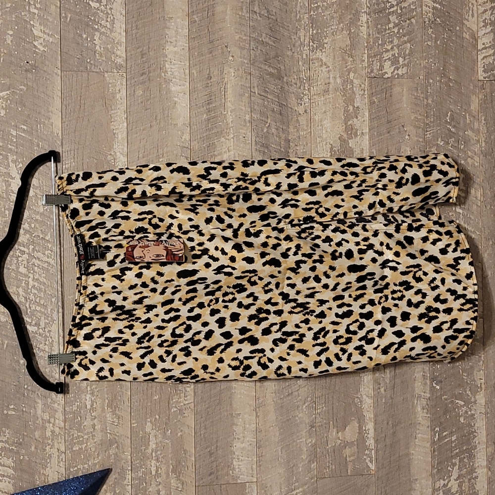 Leopard Slip Pencil Skirt With Leg Slit (Lulus Dupe!)